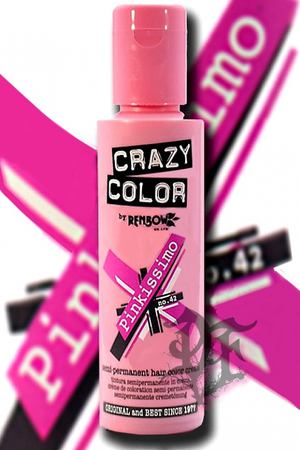 CRAZY COLOR Краска для волос, розовый / Crazy Color Pinkissimo 100 мл Crazy color 002232 купить с доставкой
