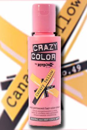 CRAZY COLOR Краска для волос, канареечно желтый / Crazy Color Canary Yellow 100 мл Crazy color 002239 купить с доставкой