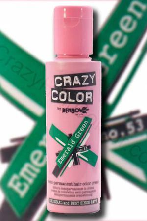 CRAZY COLOR Краска для волос, изумрудно-зеленый / Crazy Color Emerald Green 100 мл Crazy color 002243 купить с доставкой