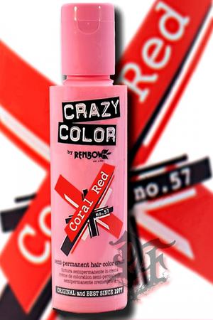 CRAZY COLOR Краска для волос, кораллово-касный / Crazy Color Coral Red 100 мл Crazy color 002247 купить с доставкой