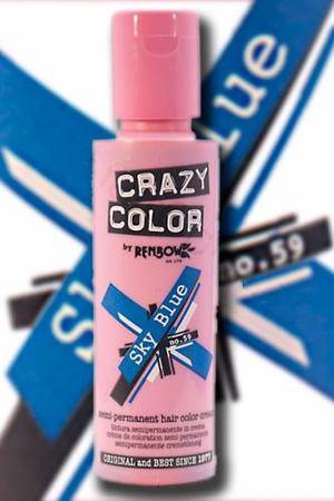 CRAZY COLOR Краска для волос, небесно-голубой / Crazy Color Sky Blue 100 мл Crazy color 002249 купить с доставкой