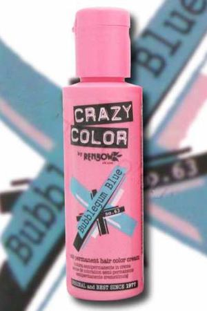 CRAZY COLOR Краска для волос, жемчужно-голубой / Crazy Color Bubblegum Blue 100 мл Crazy color 002281 купить с доставкой