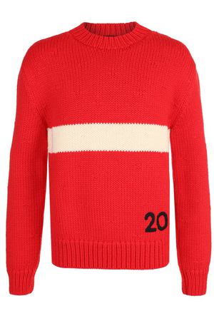 Шерстяной свитер с контрастным принтом CALVIN KLEIN 205W39NYC Calvin Klein 205W39nyc 83MKTC63/K340 купить с доставкой
