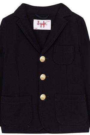 Однобортный пиджак из хлопка с декоративными пуговицами Il Gufo Il Gufo P18BF011M0090/5A-8A купить с доставкой