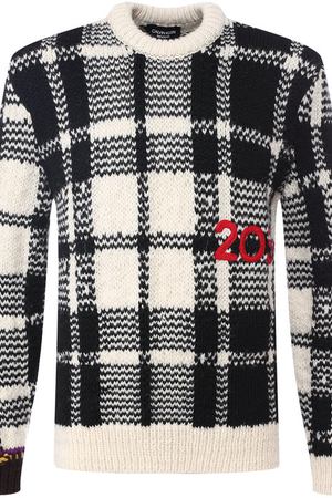 Шерстяной свитер в клетку CALVIN KLEIN 205W39NYC Calvin Klein 205W39nyc 83MKTC42/K340A купить с доставкой