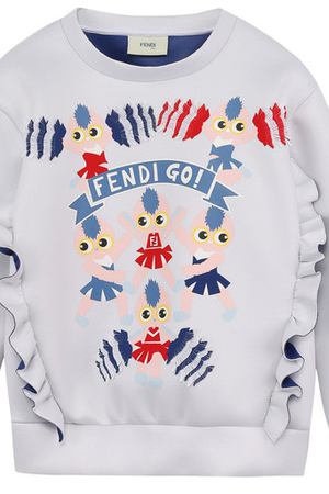 Свитшот с принтом и оборками Fendi Fendi JFH043/A19C/6A-8A