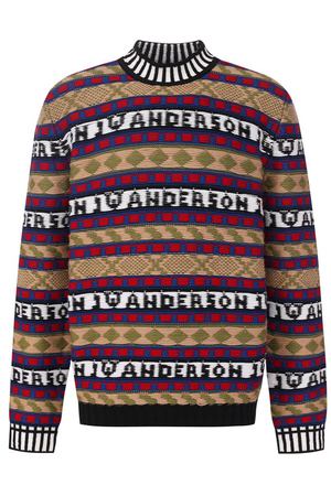Шерстяной свитер фактурной вязки J.W. Anderson J.W.Anderson KW01718F 512/999 купить с доставкой
