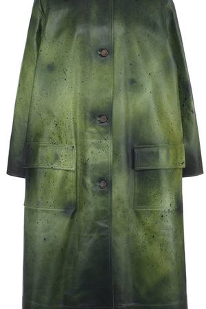 Кожаное пальто свободного кроя CALVIN KLEIN 205W39NYC Calvin Klein 205W39nyc 82WLCA26/L015U купить с доставкой