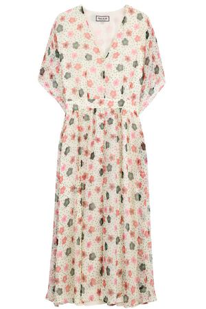 Приталенное шелковое платье с цветочным принтом Paul&Joe Paul&Joe HGYSLAINE