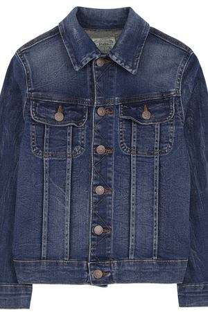 Джинсовая куртка с аппликацией и вышивкой Polo Ralph Lauren Polo Ralph Lauren 313694920 купить с доставкой