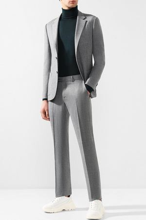 Шерстяной костюм с пиджаком на двух пуговицах Z Zegna Z Zegna 424710/2XPWGN