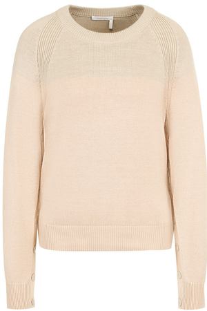 Вязаный хлопковый пуловер с круглым вырезом See by Chloé See By Chloe CHS18UMP01500 купить с доставкой