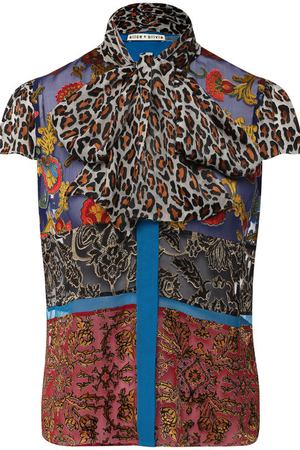 Блуза с коротким рукавом и принтом Alice + Olivia Alice + Olivia CC808P35044 вариант 2 купить с доставкой