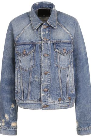 Джинсовая куртка свободного кроя с потертостями R13 R13 R13W7014-434 купить с доставкой