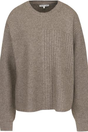 Шерстяной свитер свободного кроя с круглым вырезом Helmut Lang Helmut Lang H07HW702 купить с доставкой