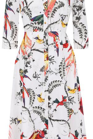 Приталенное платье-рубашка с принтом Erdem Erdem PF17_20771PPP купить с доставкой