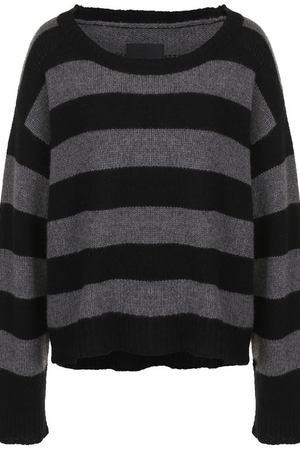 Кашемировый пуловер в полоску с круглым вырезом RTA Rta WF7CS-815BKGRY купить с доставкой