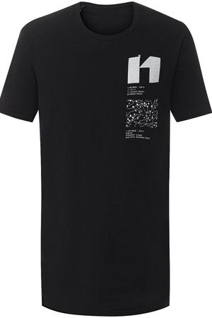 Удлиненная хлопковая футболка с принтом 11 by Boris Bidjan Saberi 11 By Boris Bidjan Saberi TS1/F-1125/REMIX купить с доставкой