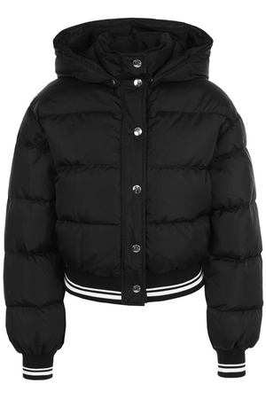 Куртка с капюшоном и контрастной отделкой MSGM MSGM 2541MDH16 184519 черная купить с доставкой