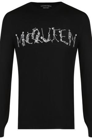 Джемпер из шерсти тонкой вязки с принтом Alexander McQueen Alexander McQueen 524856/Q1WNU вариант 2