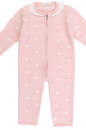 Кашемировый комбинезон с принтом и оборками Baby T Baby T 17AIC871TZ/1M-12M вариант 2