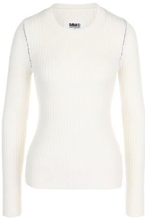 Однотонный пуловер с круглым вырезом Mm6 MM6 Maison Margiela S52HA0110/S16412 купить с доставкой