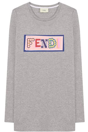 Хлопковый лонгслив с принтом Fendi Fendi JFI105/7AJ/10A-12A