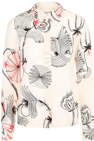 Шелковая блуза с принтом Dries Van Noten Dries Van Noten 182-30705-6221 купить с доставкой