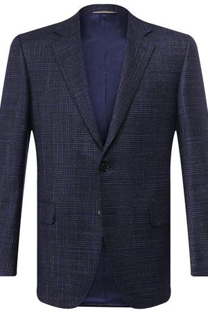 Однобортный пиджак из смеси шерсти и шелка Canali Canali 11280/CF01752/112/TL