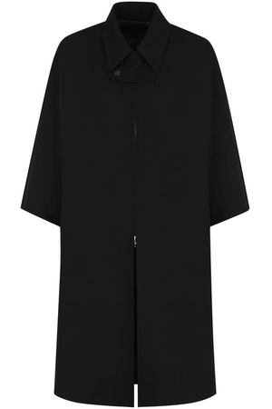 Однотонное шерстяное пальто свободного кроя Yohji Yamamoto Yohji Yamamoto YE-C43-130 вариант 2 купить с доставкой