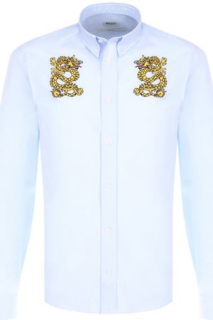 Хлопковая рубашка с воротником button down Kenzo Kenzo 5CH2021FA купить с доставкой