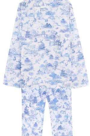 Хлопковая пижама Derek Rose Derek Rose 7025-LEDB011/13-16 купить с доставкой
