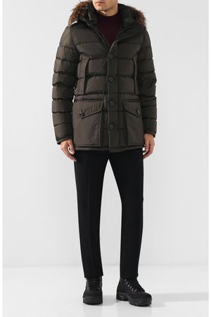 Шерстяные брюки прямого кроя Moncler Moncler D2-091-10512-00-58008 вариант 4