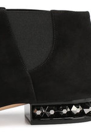 Замшевые челси Suzi на декорированном каблуке Nicholas Kirkwood Nicholas Kirkwood 902A44SLS1 купить с доставкой