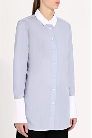 Хлопковая блуза с контрастными манжетами и воротником Equipment Equipment Q3032-E911B купить с доставкой