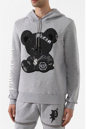 Хлопковое худи с декоративной отделкой Philipp Plein Philipp Plein A18C MJB0647 PJ0002N