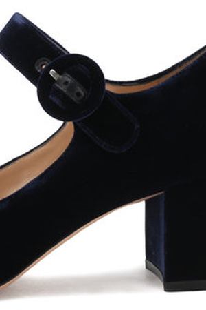 Бархатные туфли на устойчивом каблуке Gianvito Rossi Gianvito Rossi G20653.60RIC.VELDENI купить с доставкой