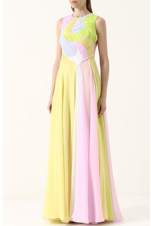 Шелковое платье-макси с драпировкой Emilio Pucci Emilio Pucci 81RL06/81652 купить с доставкой