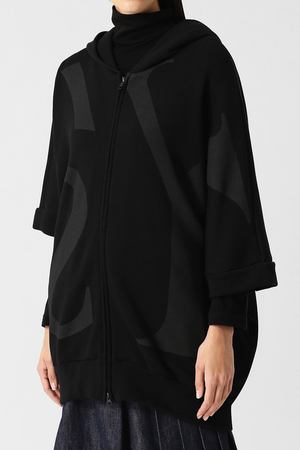 Хлопковый кардиган на молнии с капюшоном Yohji Yamamoto Yohji Yamamoto YI-T19-676