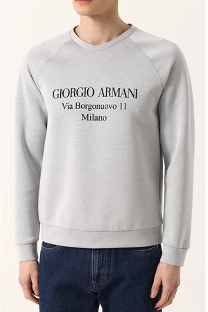 Хлопковый свитшот с аппликацией Giorgio Armani Giorgio Armani 3ZSM81/SJSXZ вариант 2