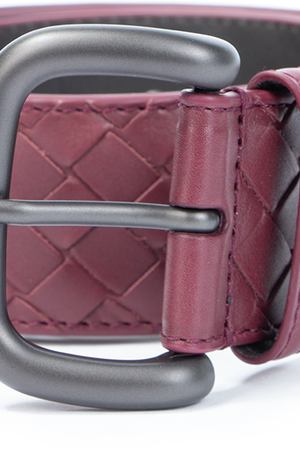 Кожаный ремень с плетением Bottega Veneta Bottega Veneta 173784 Бордовый купить с доставкой
