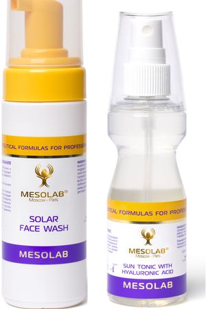 MESOLAB Пенка солнечная для умывания 160 мл + Тоник солнечный гиалуроновый 100 мл / SUN TONIC WITH HYALURONIC ACID + SOLAR FACE WASH Mesolab 257299 купить с доставкой