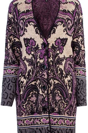 Удлиненный кардиган ETRO ETRO 18752/9450/ Фиолетовый,Черный