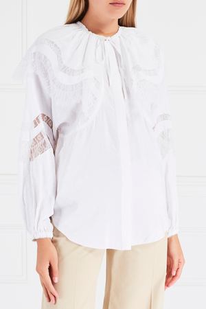 Блузка с кружевом Nina Ricci 17556356 купить с доставкой