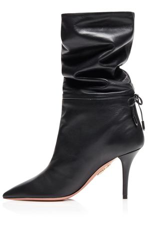 Кожаные полусапоги Aquazzura x Claudia Schiffer Le Marais Boot 85 Aquazzura 97560734