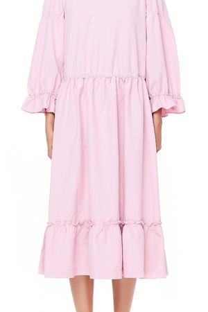 Розовое платье с оборками Comme des Garcons RB-O002-051-2 купить с доставкой