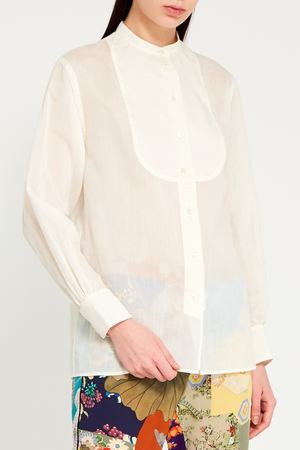 Свободная белая блузка Gucci 47071202 вариант 2