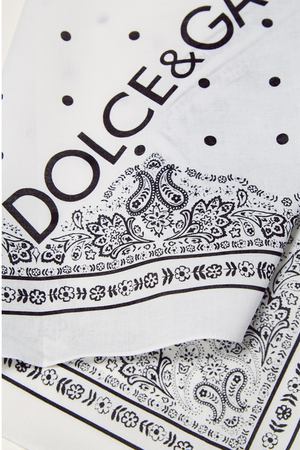 Белый хлопковый платок Dolce & Gabbana 59972000 купить с доставкой