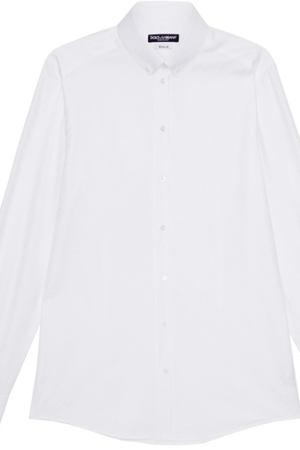 Белая сорочка из фактурного хлопка Dolce & Gabbana 59972031 купить с доставкой