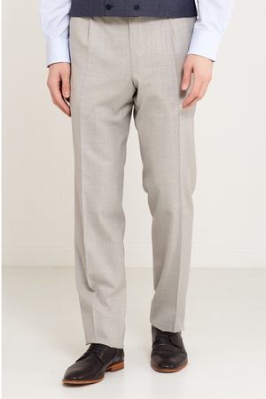 Бежевые шерстяные брюки Canali 179375573 купить с доставкой